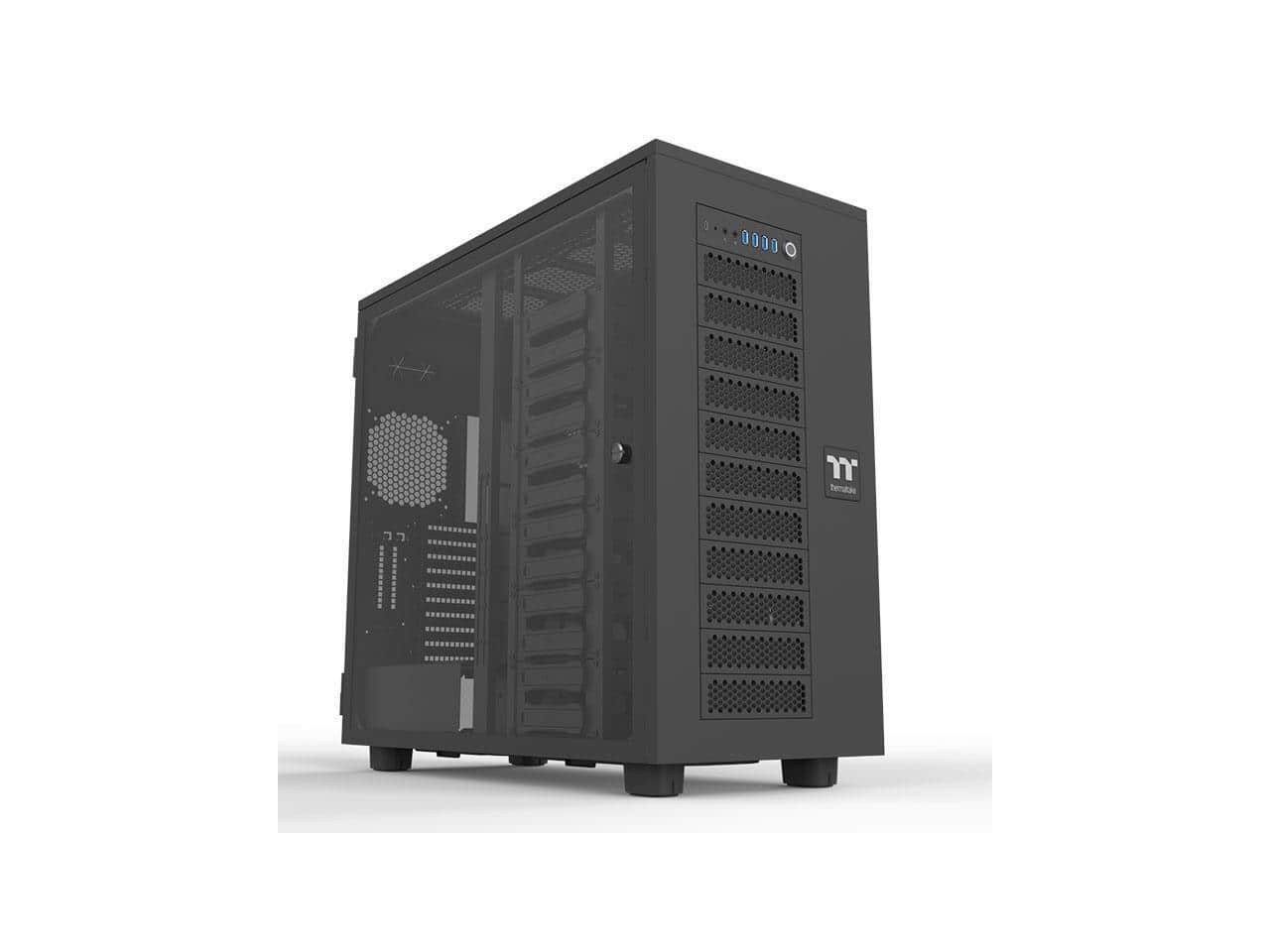 Thermaltake - AX700 TG Super Tower Chassis - Super Tower - Black - Steel, SPCC, Tempered Glass - 20 x Bay - XL-ATX, SSI - Black