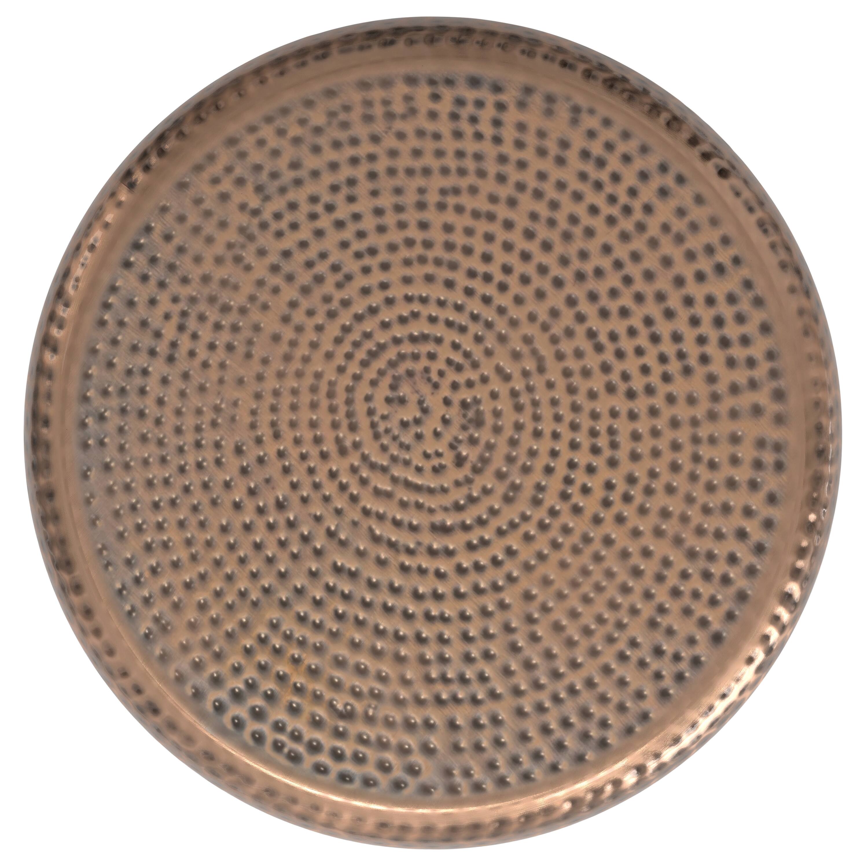 Back. Simpli Home - Preston Modern Industrial 22 inch Wide Metal Metal Side Table in Antique Copper, Fully Assembled - Antique Copper.