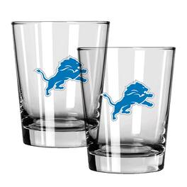 The Memory Company - Detroit Lions 15oz. Two-Pack Rocks Glass Gift Set - Multicolor