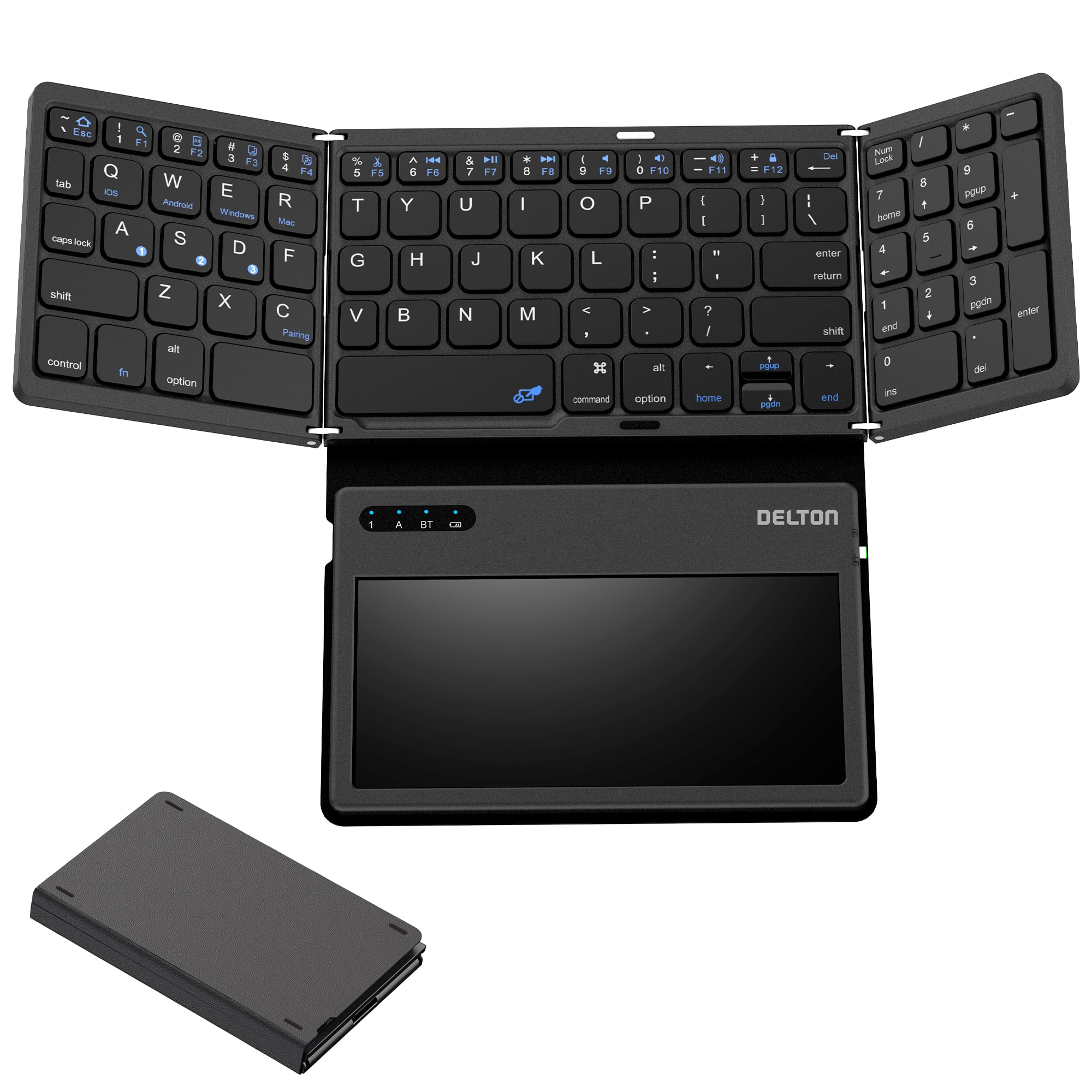 Delton - F92 Wireless Keyboard with Large Touchpad (DKBF92) - Black