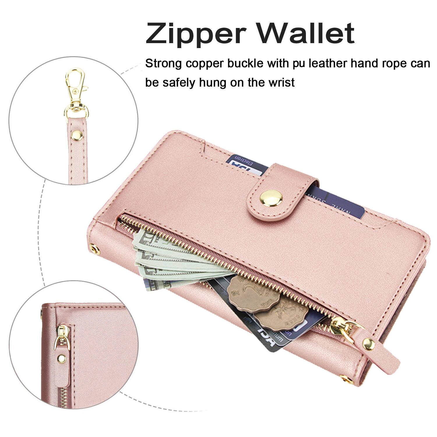 Zipper Wallet

Strong copper buckle with pu leather hand rope can be safely hung on the wrist