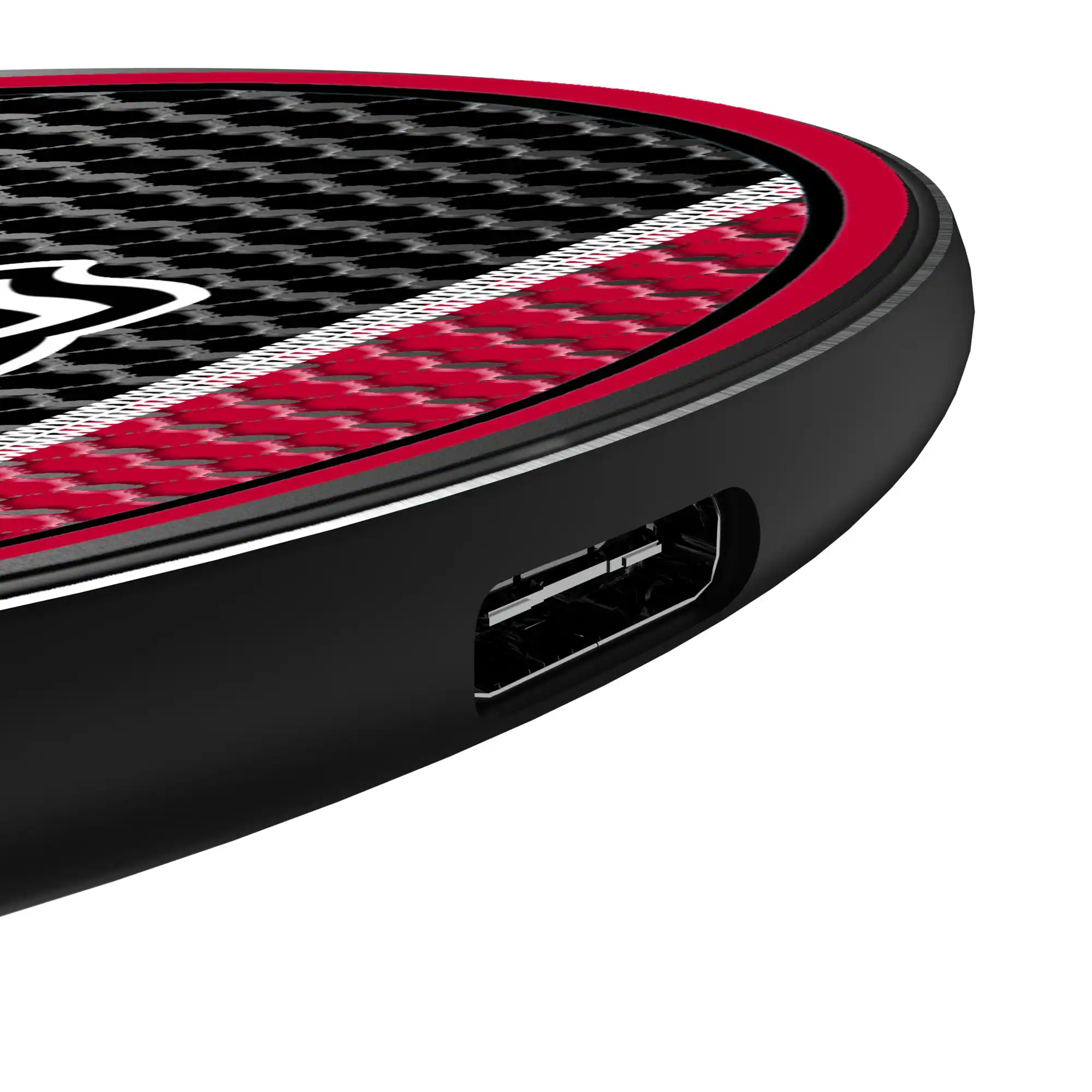 Alt View 2. Keyscaper - Georgia Bulldogs Secondary Logo 10-Watt Mesh Design Wireless Charger - Multicolor.