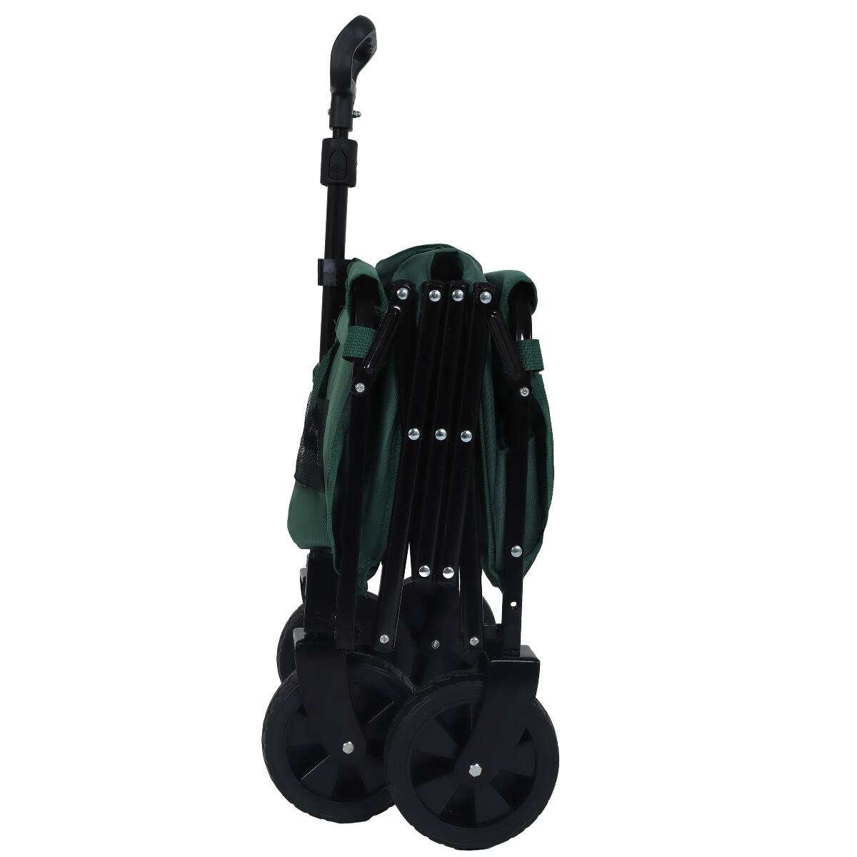 Alt View 10. Loheer - Loheer Dual Layer Folding Wagon, Green Steel Utility Cart with Extra Storage for Shopping Camping and Gardening.