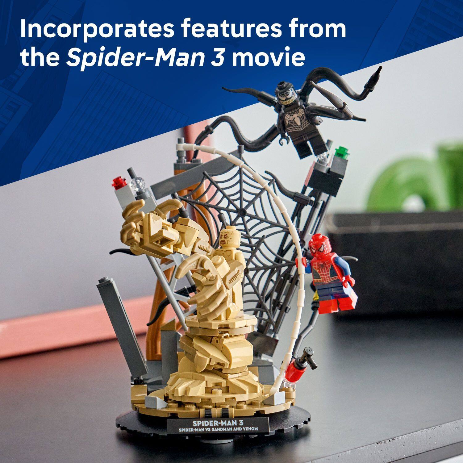 Incorporates features from the Spider-Man 3 movie

SPIDER-MAN 3
SPIDER-HAM
SANDMAN AND VENOM