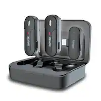 Bower - Trexa H1 Wireless Microphones with Charging Case - Front_Zoom