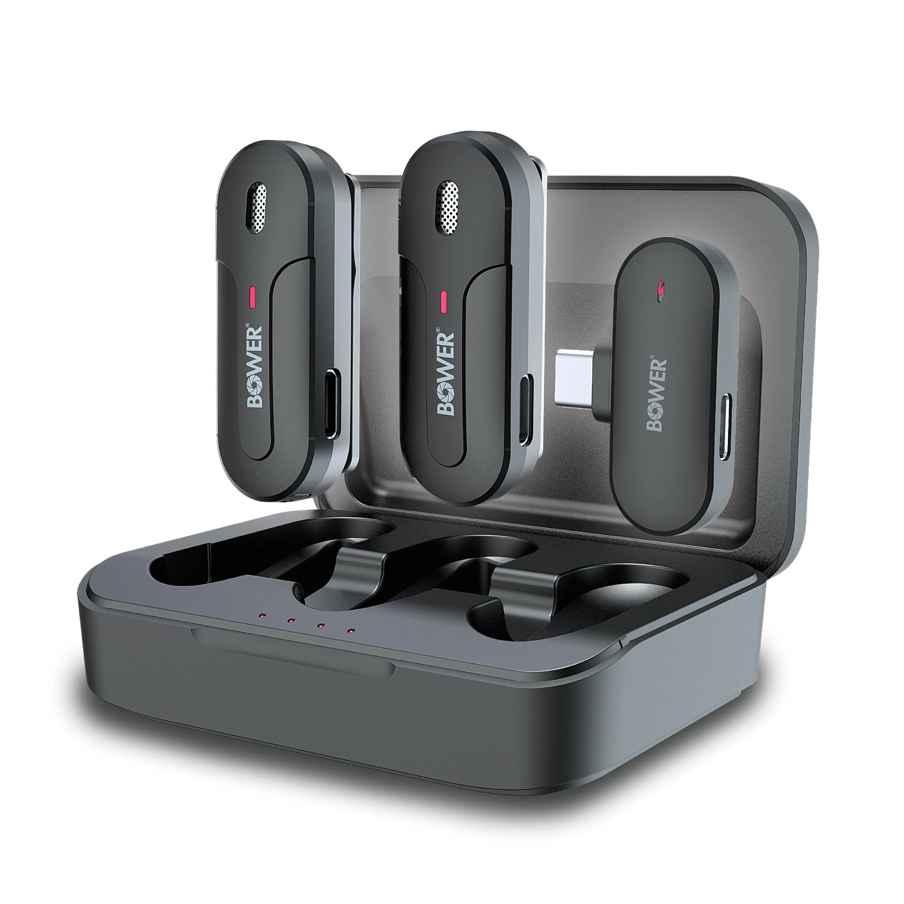 Bower - Trexa H1 Wireless Microphones with Charging Case