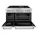 Angle. ZLINE - 48 in. 6.0 cu. ft. Legacy Freestanding Dual Fuel Range with 7 Burner Gas Cooktop & 2 Electric Ovens in Stainless Steel - Stainless steel.