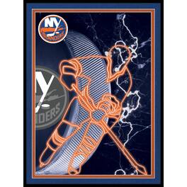 Fan Creations - New York Islanders 12'' x 16'' Framed Neon Player Print - Black