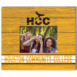 Jardine - Houston Community College 11" x 13" Team Spirit Scholastic Picture Frame - Yellow