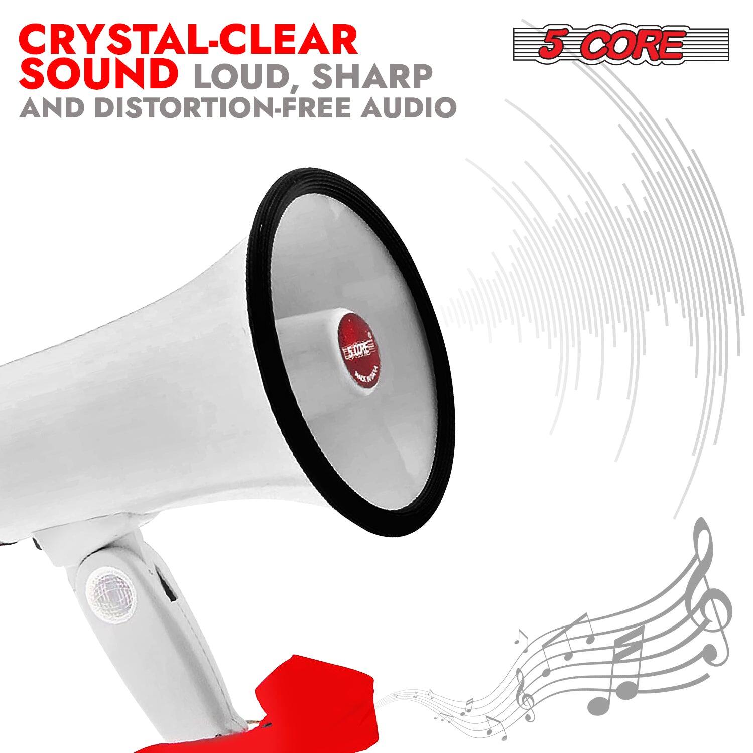 CRYSTAL-CLEAR SOUND  
LOUD, SHARP AND DISTORTION-FREE AUDIO  

5 CORE