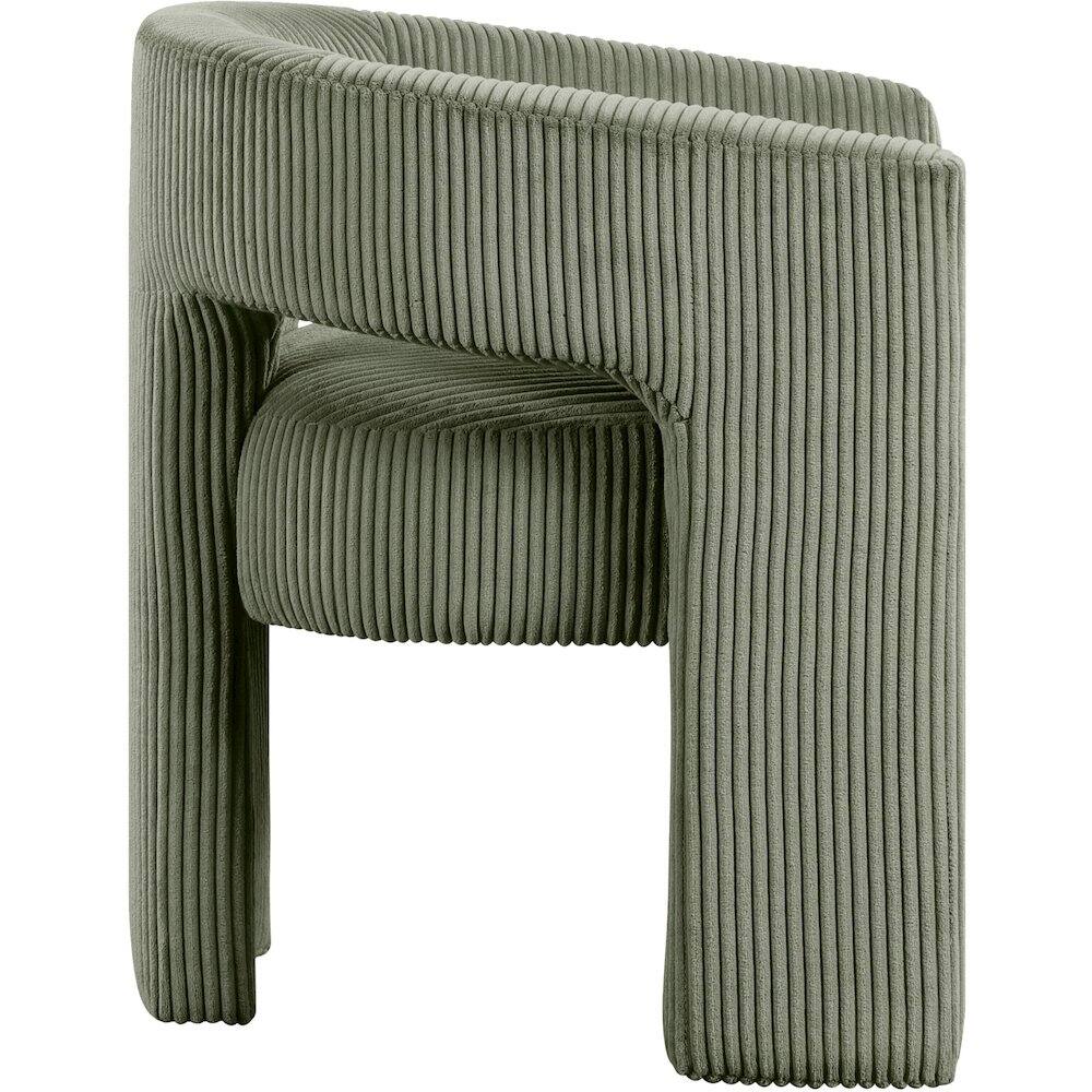 Alt View 3. Meridian Furniture - Riz Green Corduroy Fabric Accent/Dining Chair - Green.