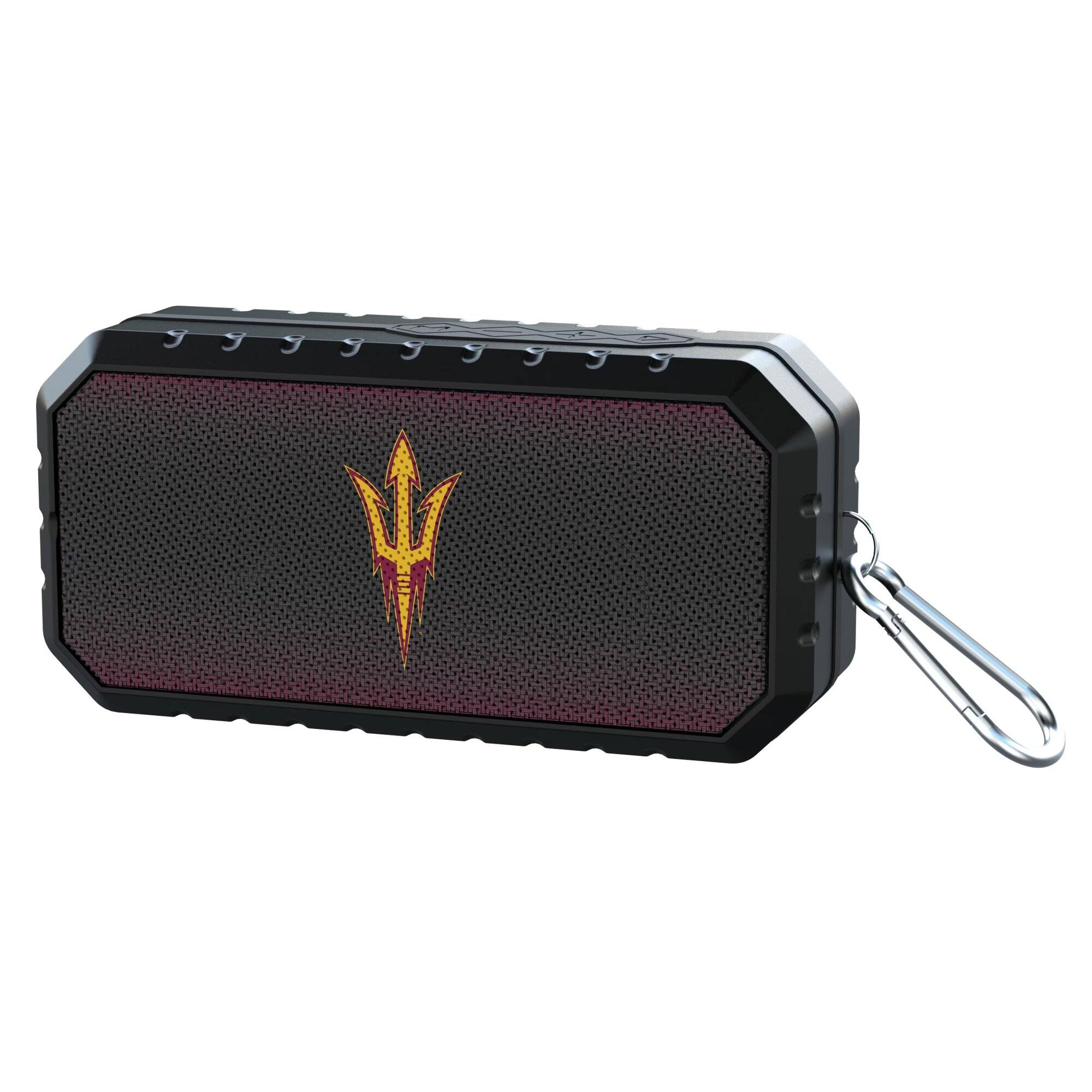 Alt View 1. Keyscaper - Arizona State Sun Devils Water Resistant Linen Print Bluetooth Speaker - Black.