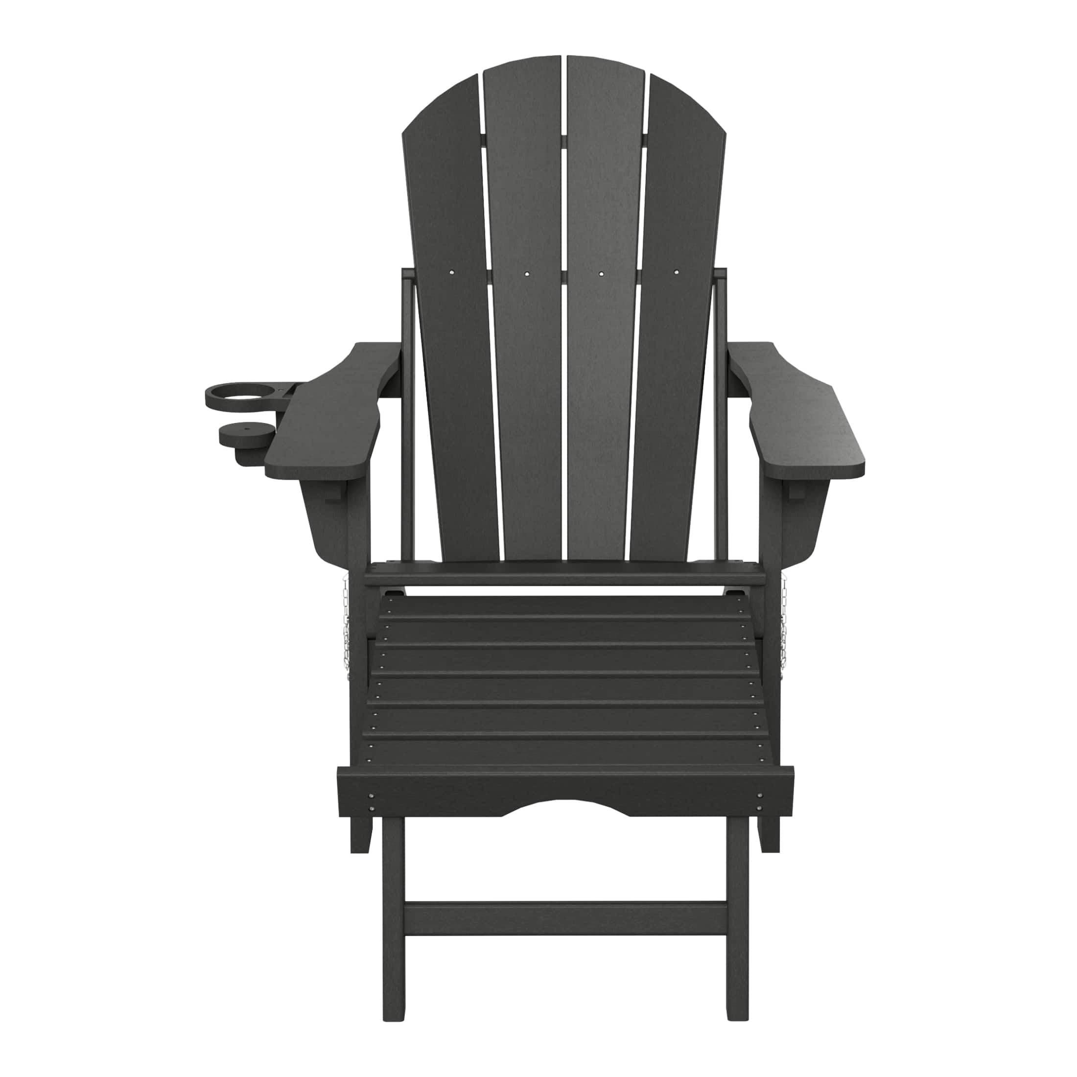 WestinTrends - Malibu Folding Adjustable Adirondack Chair with Retractable Ottoman and Cup Holder - Gray price history on PriceWatchPro