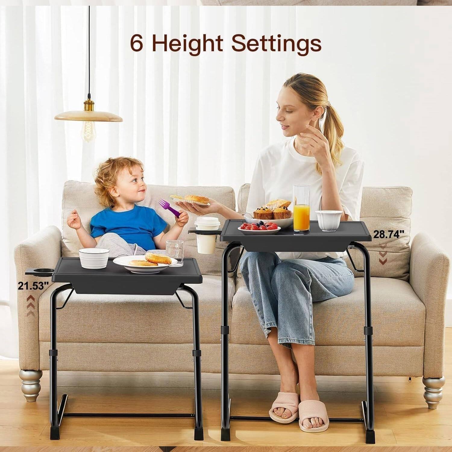 6 Height Settings  
28.74"  
21.53"