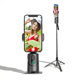 Cluzine - 360° Face Tracking Tripod Auto Motion Tracking Phone Holder for Selfie & Video Shooting