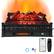 Front. Costway - Costway 26" WiFi Infrared Quartz Electric Fireplace Insert Logs Heater with Lemonwood Logs - Black.