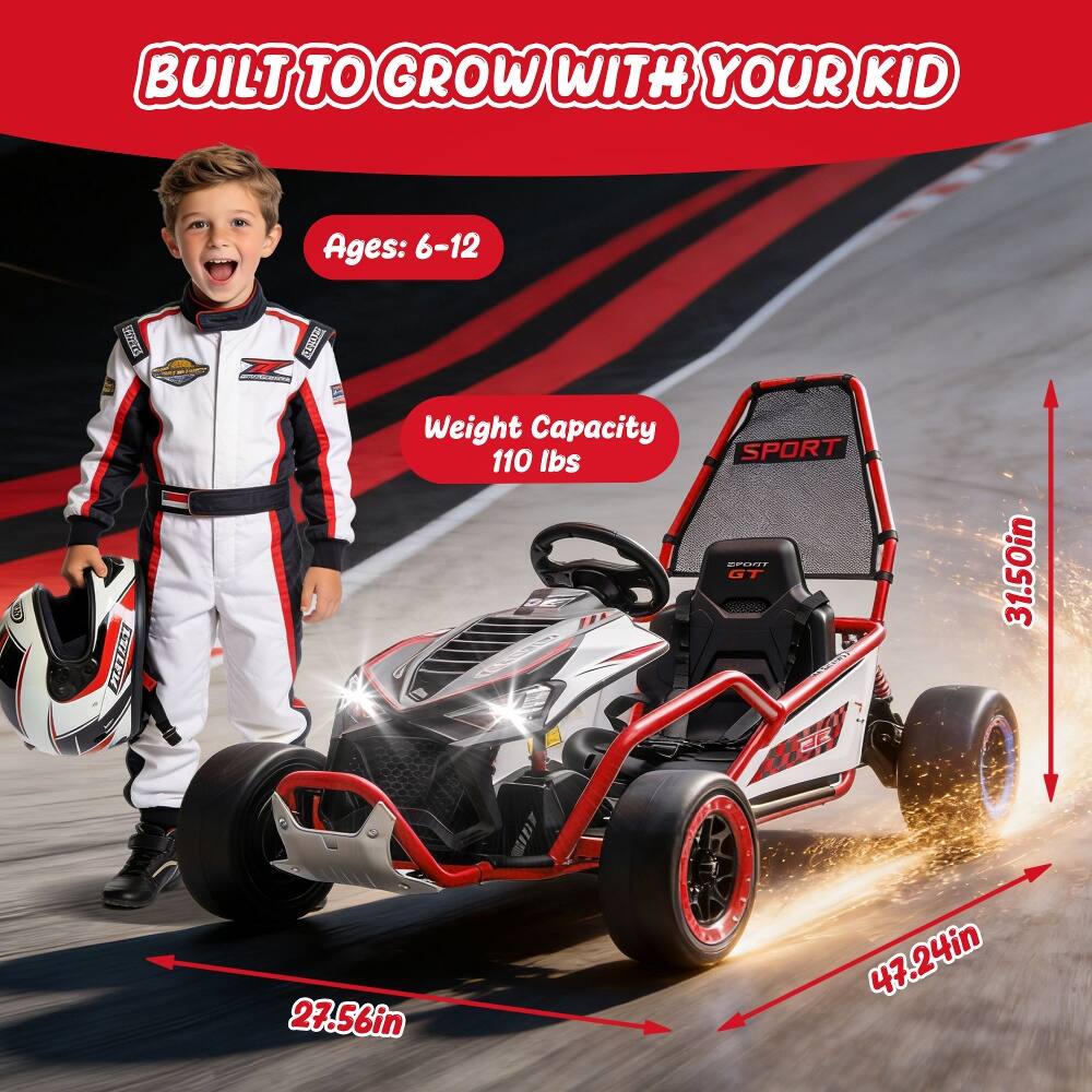 BUILT TO GROW WITH YOUR KID

Ages: 6-12

Weight Capacity: 110 lbs

31.50in

27.56in

47.24in