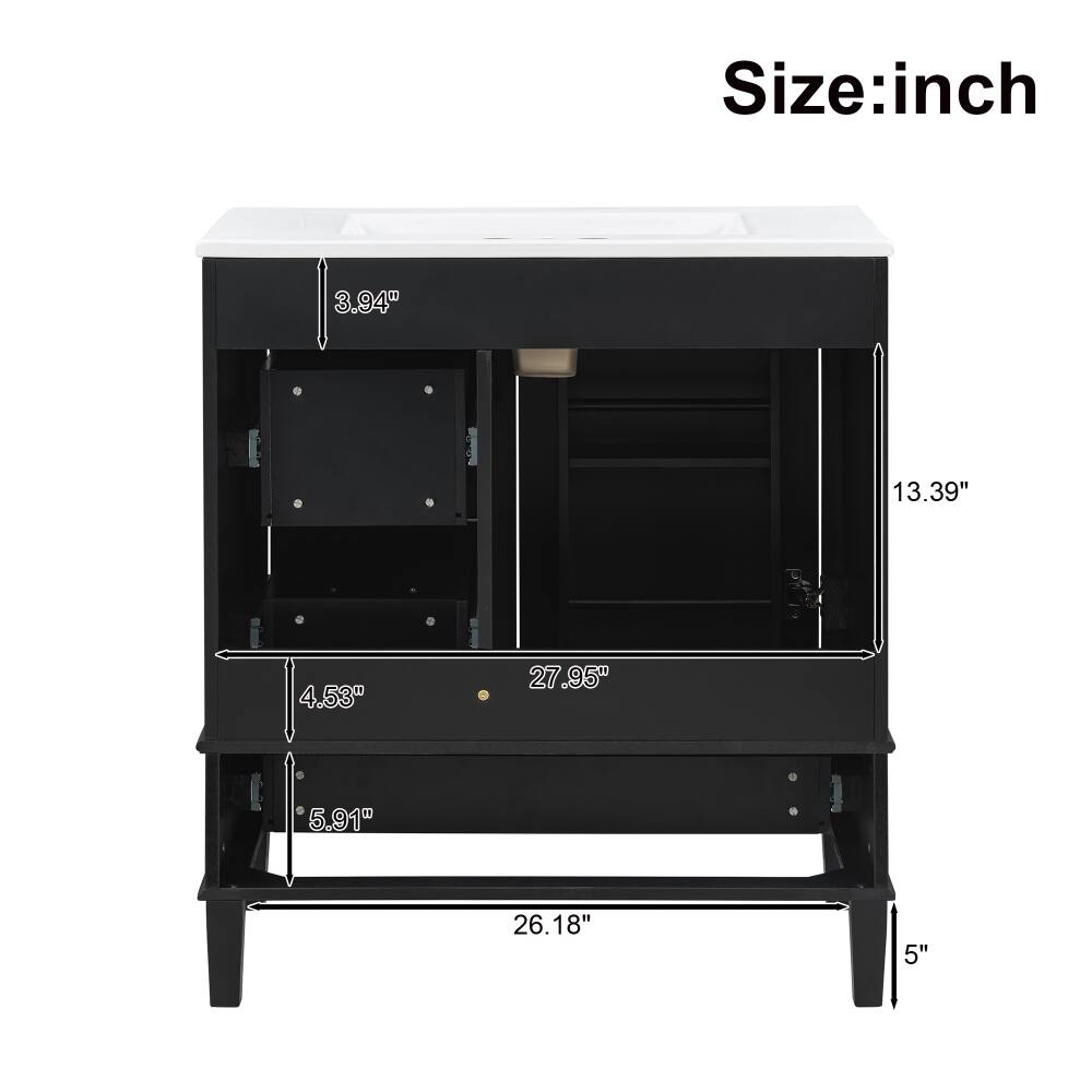 Size: inch  
3.94" 13.39" 4.53" 27.95" 5.91" 26.18" 5"