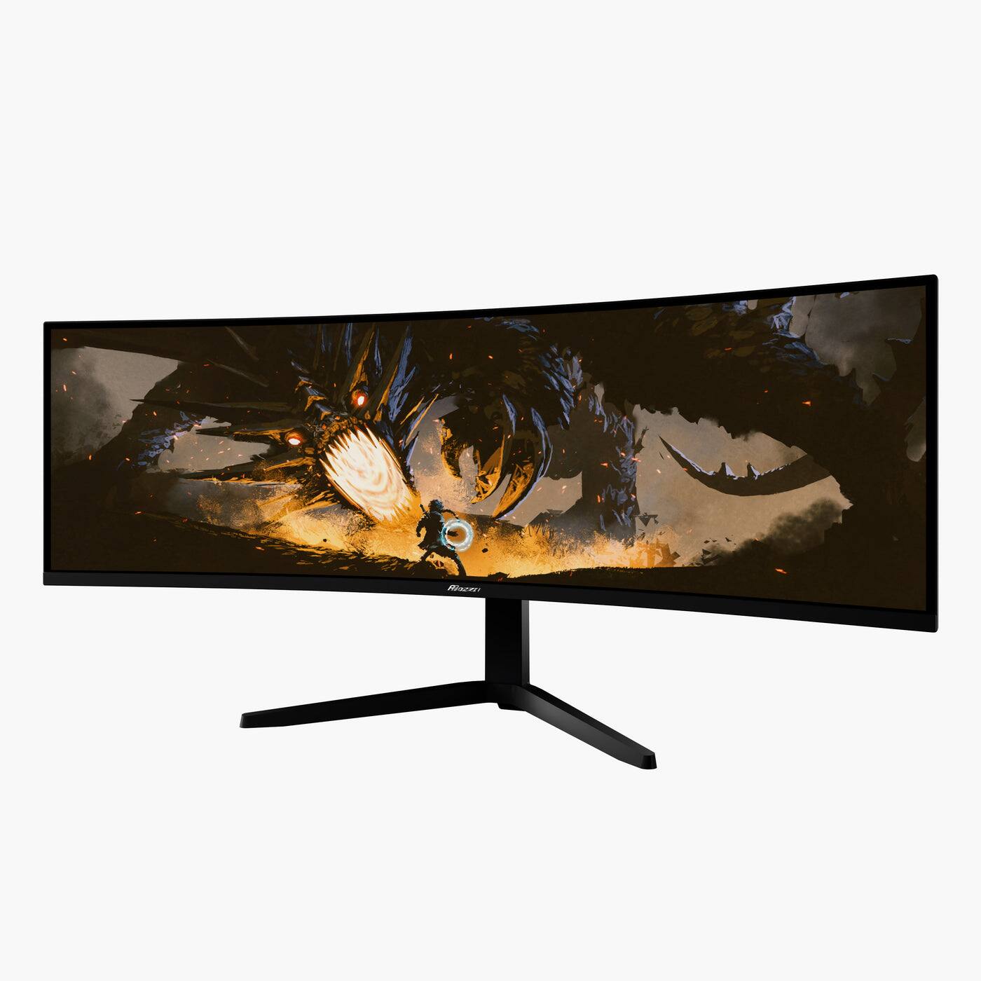 Left. Arozzi - Arozzi Nova 49“ Curved VA 165Hz Ultrawide Gaming Monitor - Black - Black.