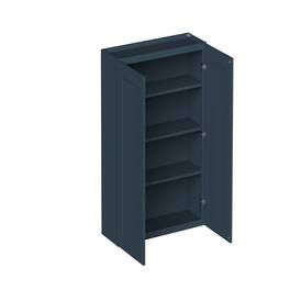 Boyel Living - 36-in W x 42-in H x 12-in D Shaker RTA Kitchen Wall Cabinet with Soft-Close - Charcoal Blue
