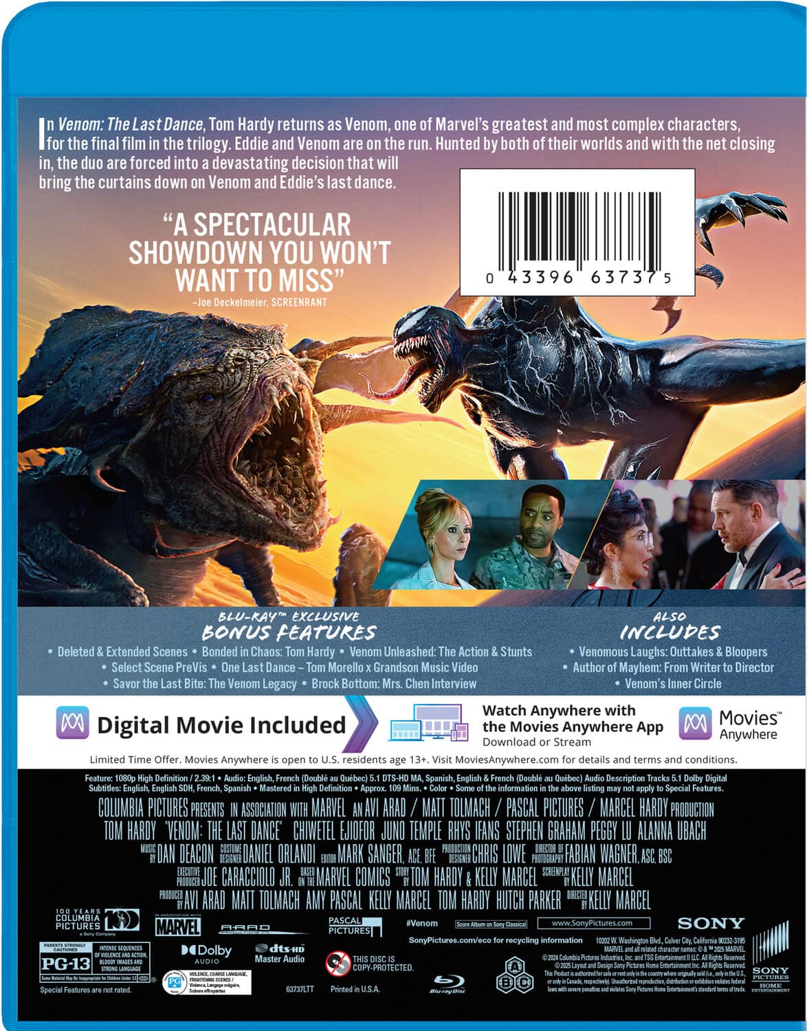 Venom: The Last Dance BLU RAY [Standard] - Best Buy