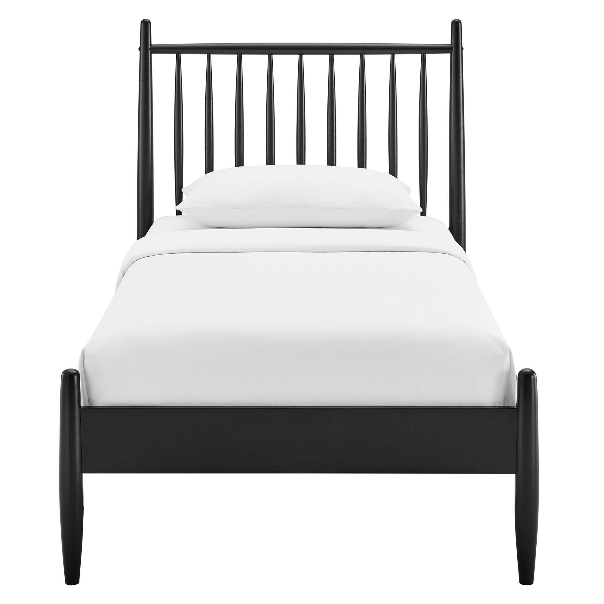 Alt View 4. Modway - Zane Size Spindle Bed by Modway - Black.