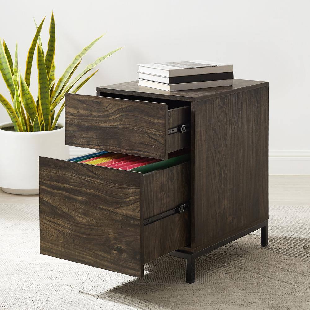 Alt View 8. Crosley Furniture - Jacobsen File Cabinet - Brown Ash.