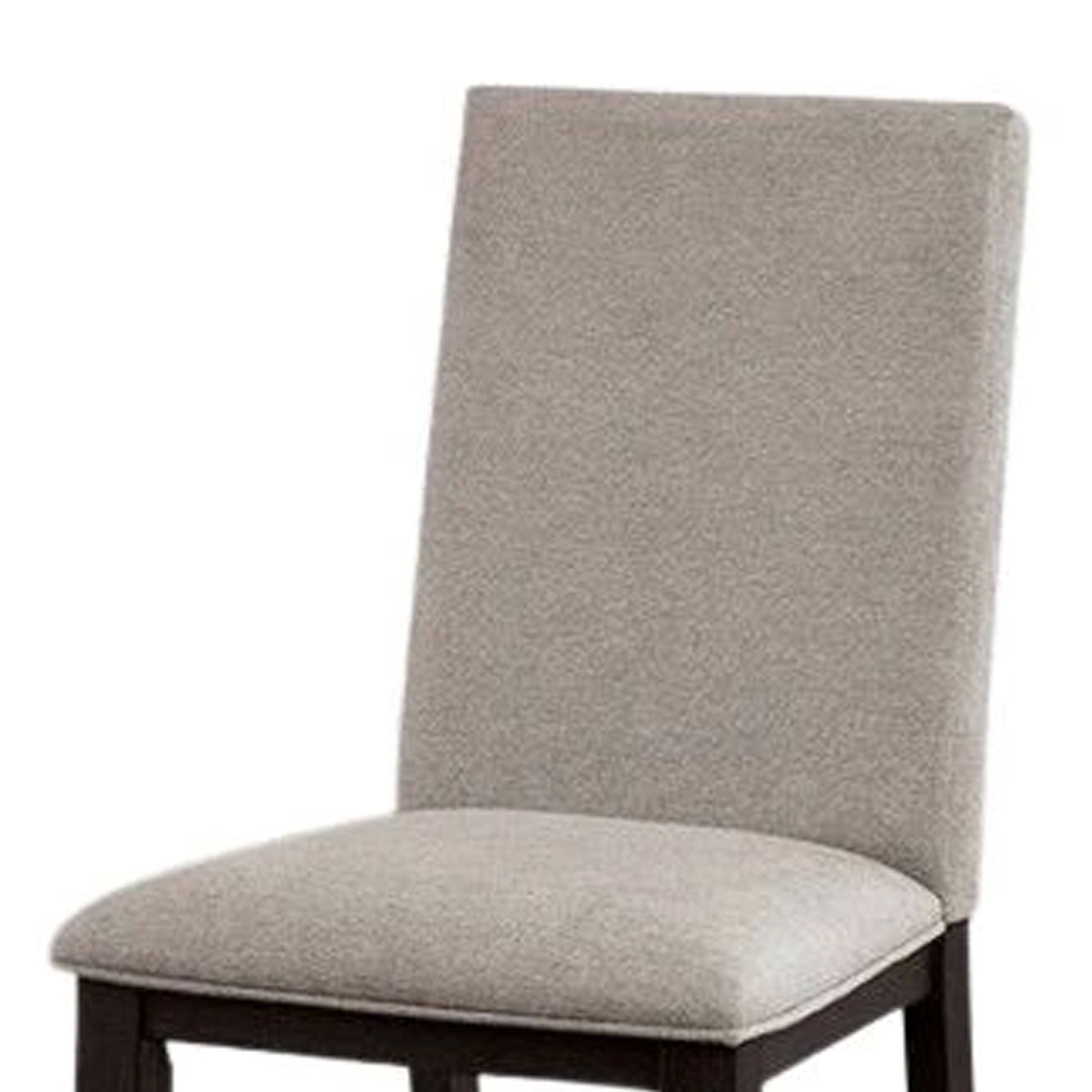 Alt View 2. Manhattan Lane - Renu Side Dining Chair Set of 2, Pleated Gray Polyester - Antique Black, Gray.