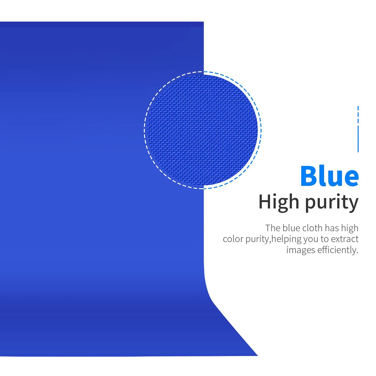 Blue  
High purity  
The blue cloth has high color purity, helping you to extract images efficiently.