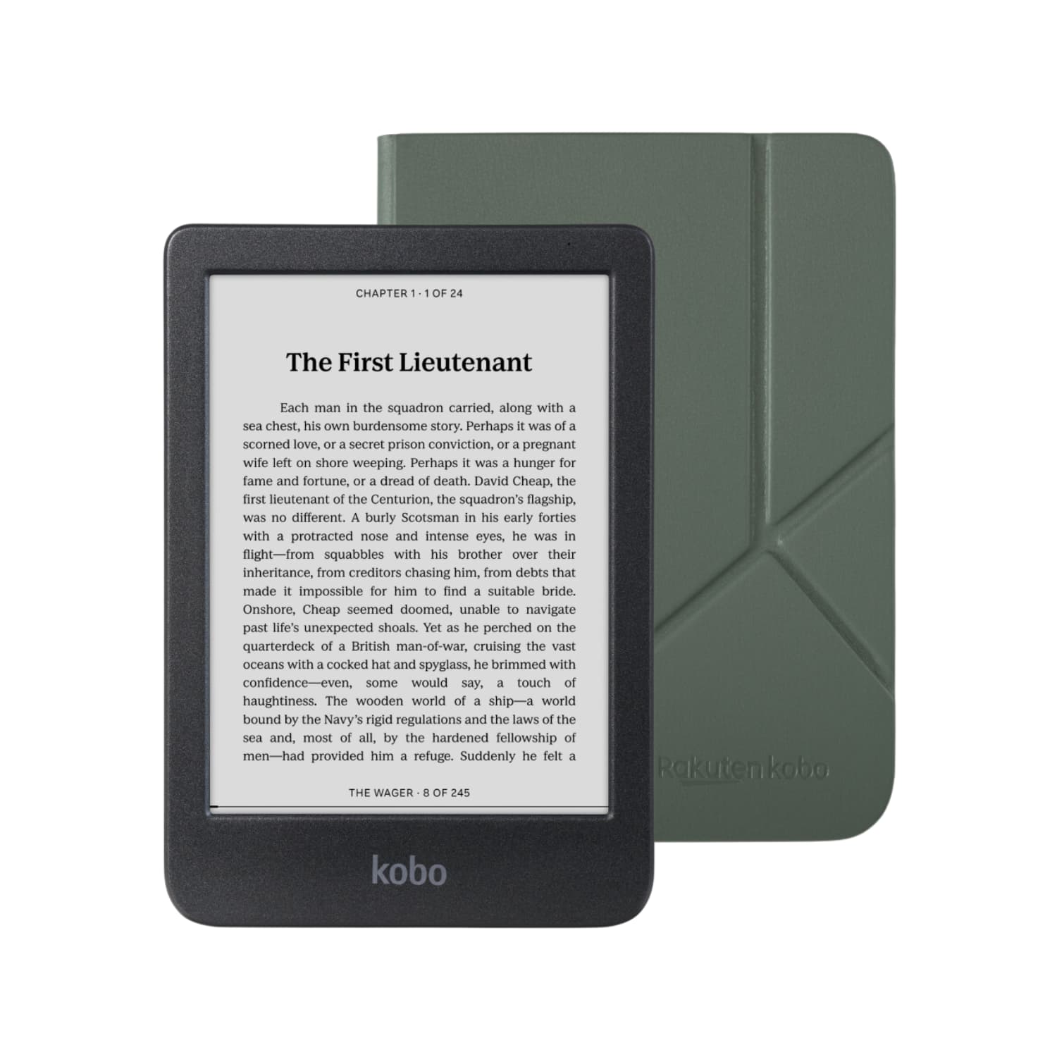 Kobo - Clara BW eReader with Bundle - 2024 - Misty Green SleepCover