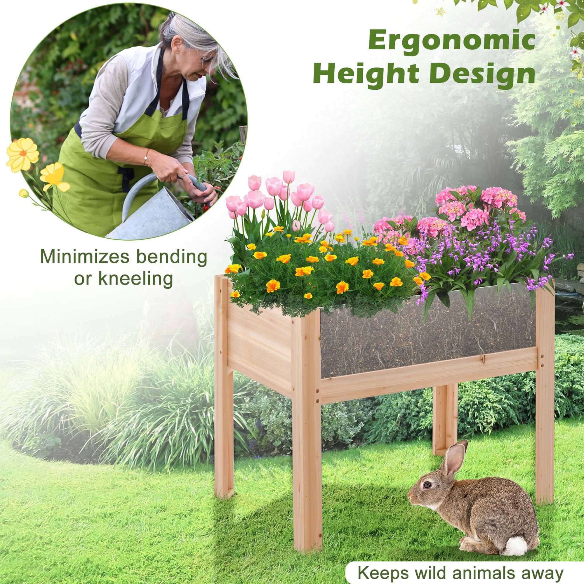 Ergonomic Height Design  
Minimizes bending or kneeling  
Keeps wild animals away