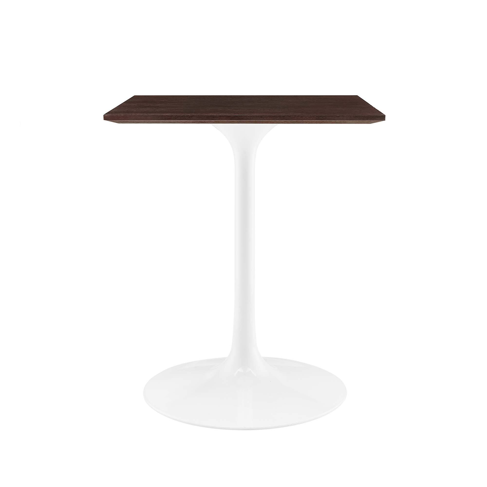Angle. Modway - Lippa Square Wood Dining Table - White Cherry Walnut.
