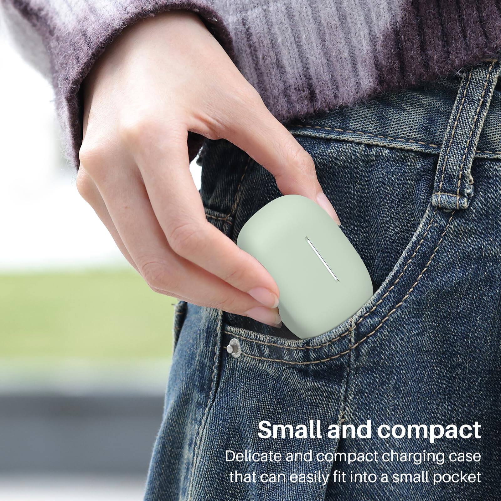 Small and compact
Delicate and compact charging case that can easily fit into a small pocket