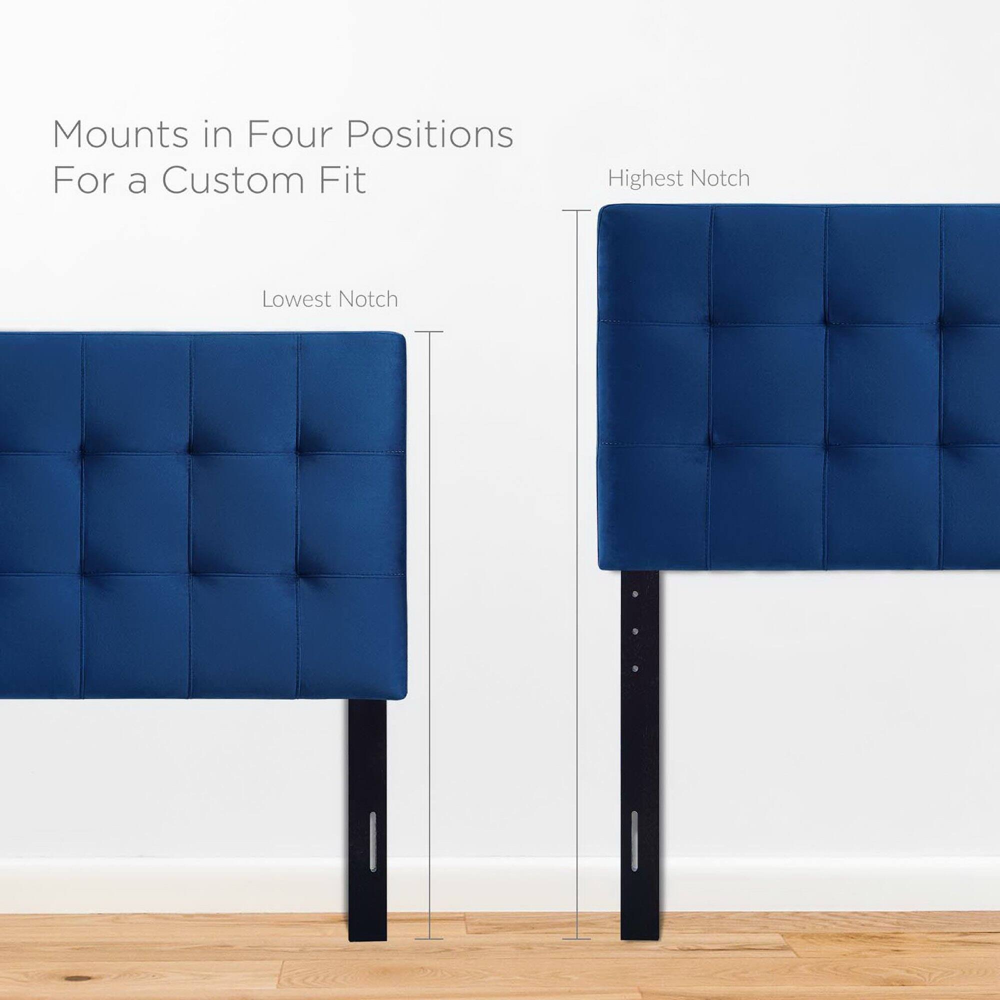 Mounts in Four Positions  
For a Custom Fit  

Lowest Notch  
Highest Notch