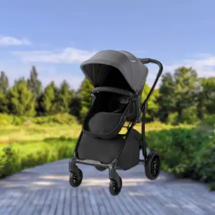 Front. Hivvago - Convertible Baby Stroller with Reversible Seat and Bassinet Function - Gray.