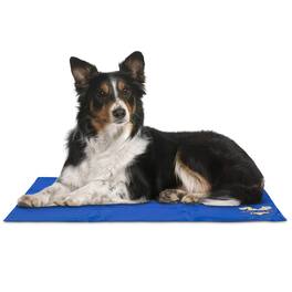 Arf Pets - Dog Cooling Mat 19”x35”, Durable, Non-Toxic Gel Dog Bed Mat for Kennels, Crates & Beds - Blue
