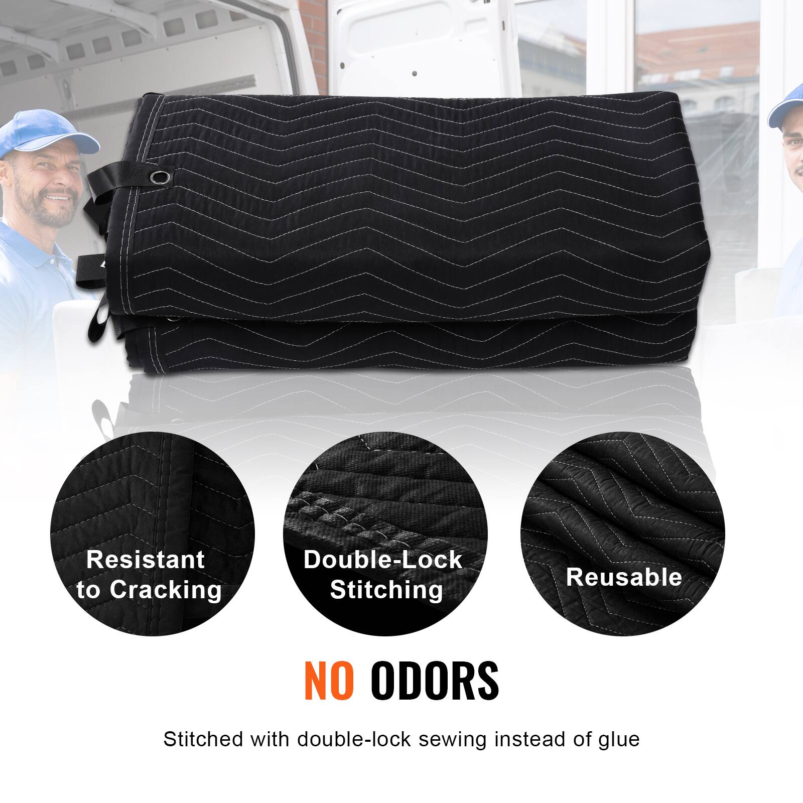- Resistant to Cracking
- Double-Lock Stitching
- Reusable

NO ODORS

Stitched with double-lock sewing instead of glue