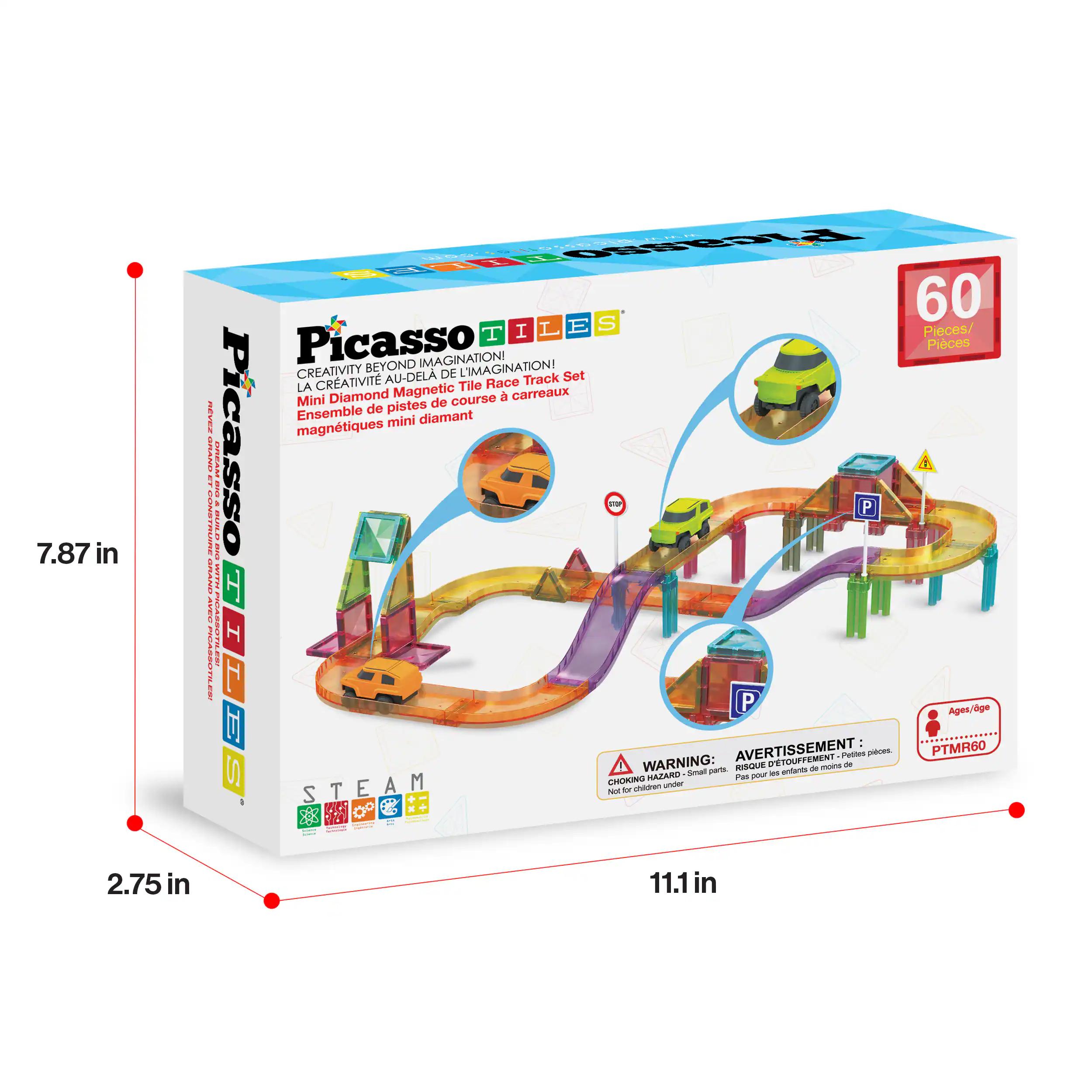 7.87 in U P - S 60 I L E Pieces/ Picasso I Pieces BEYOND IMAGINATIONI L'IMAGINATIONI CREATIVITY AU-DELA DE Track Set LA CRATIVIT Magnetic Tile Race Mini Diamond course a carreaux pistes de Ensemble de | mini diamant magntiques i | : TONVANO   I Picasso 1 P CC | H | PIOARSOTIC  | : H P Apen/Oge E AVERTISSEMENT: Pestes piiese PTMR60 WARNING: D'TOUPFEMENT EMENT BON - i S nohing_tta ar - AJARO -mal - po - GTLUN ud STEAM -e de chaaran a o 2.75 in 11.1 in

Corrected:

7.87 in U P - S 60 I L E Pieces/ Picasso I Pieces BEYOND IMAGINATIONI L'IMAGINATIONI CREATIVITY AU-DELA DE Track Set LA CRATIVIT Magnetic Tile Race Mini Diamond course a carreaux pistes de Ensemble de | mini diamant magntiques i | : TONVANO   I Picasso 1