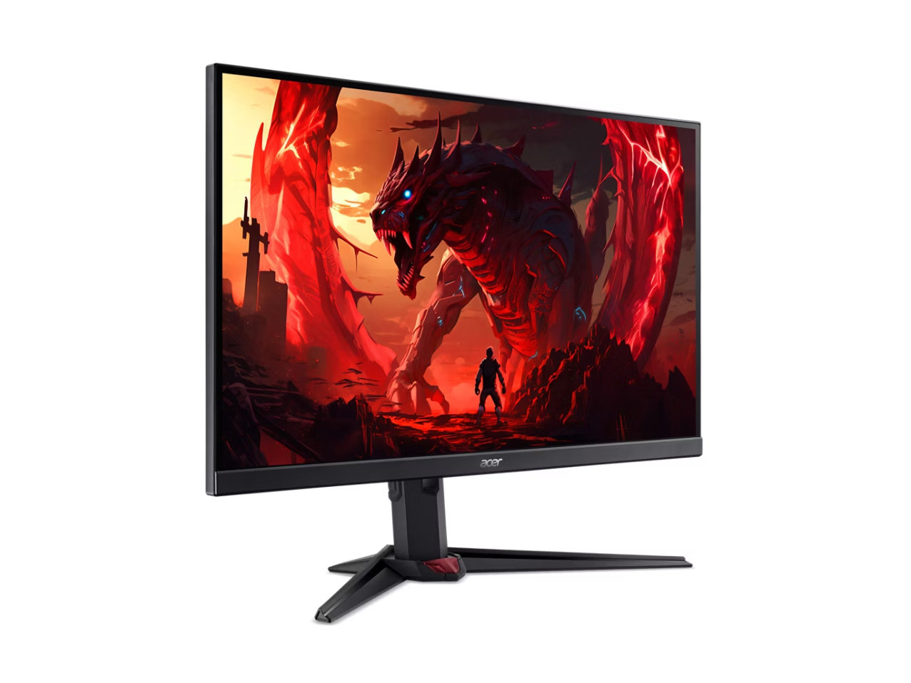 Angle. Acer - Acer Nitro XV270U 27" WQHD IPS Gaming Monitor, AMD FreeSync Premium, 400Hz, 0.5ms, 90% DCI-P3, 2x2W Speakers.