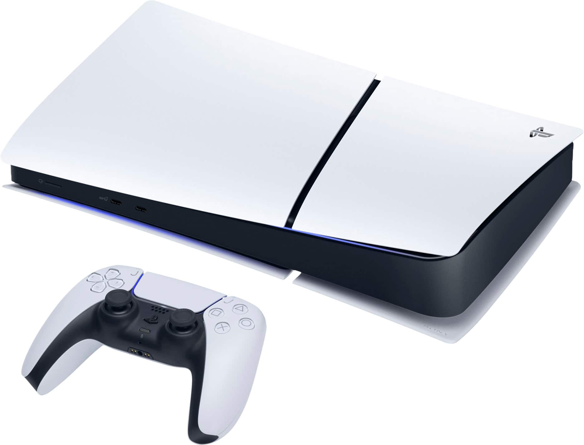 Alt View 1. Sony Interactive Entertainment - PlayStation 5 Slim Console Digital Edition – 825GB - White.