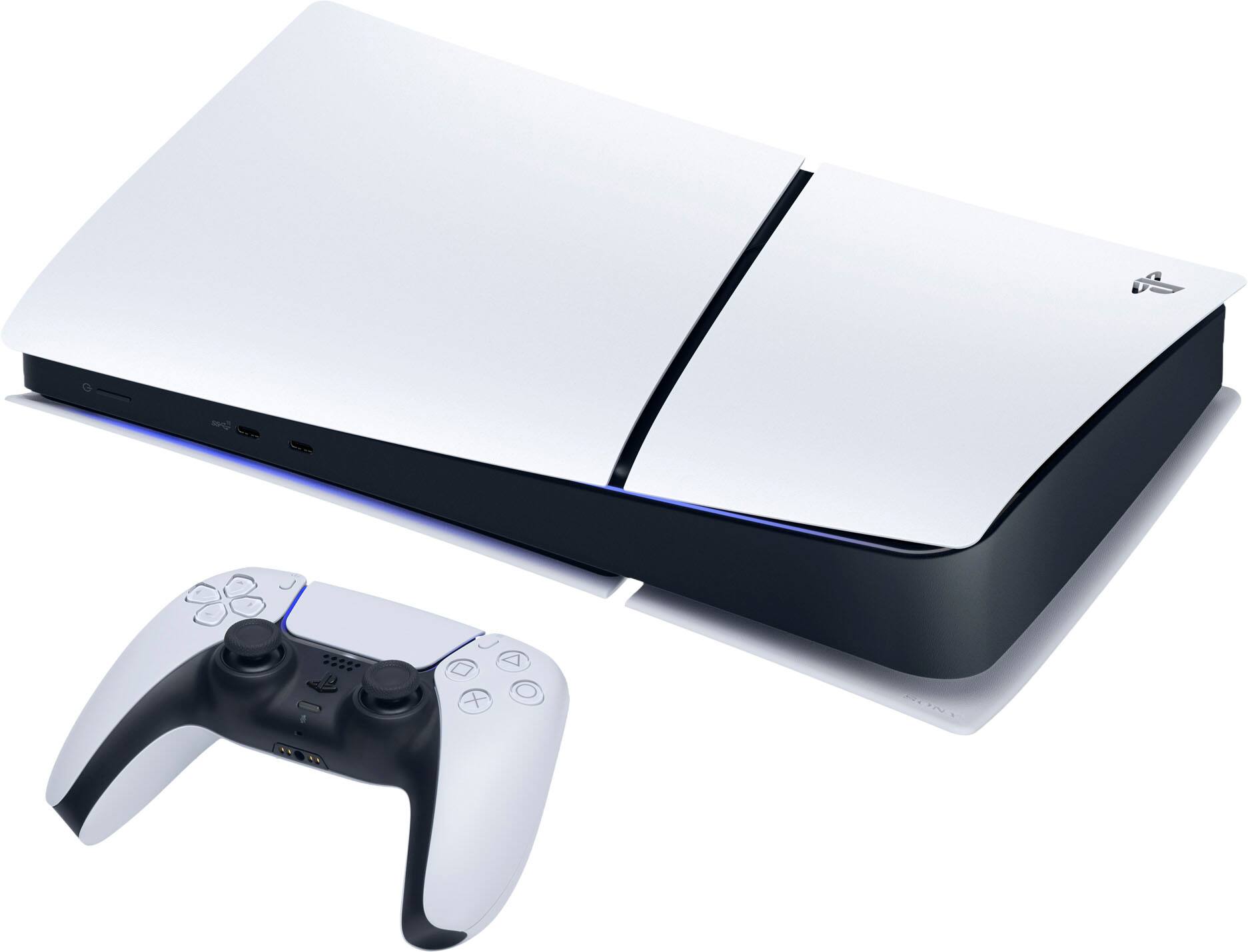 Alt View 1. Sony Interactive Entertainment - PlayStation 5 Slim Console Digital Edition – 825GB - White.
