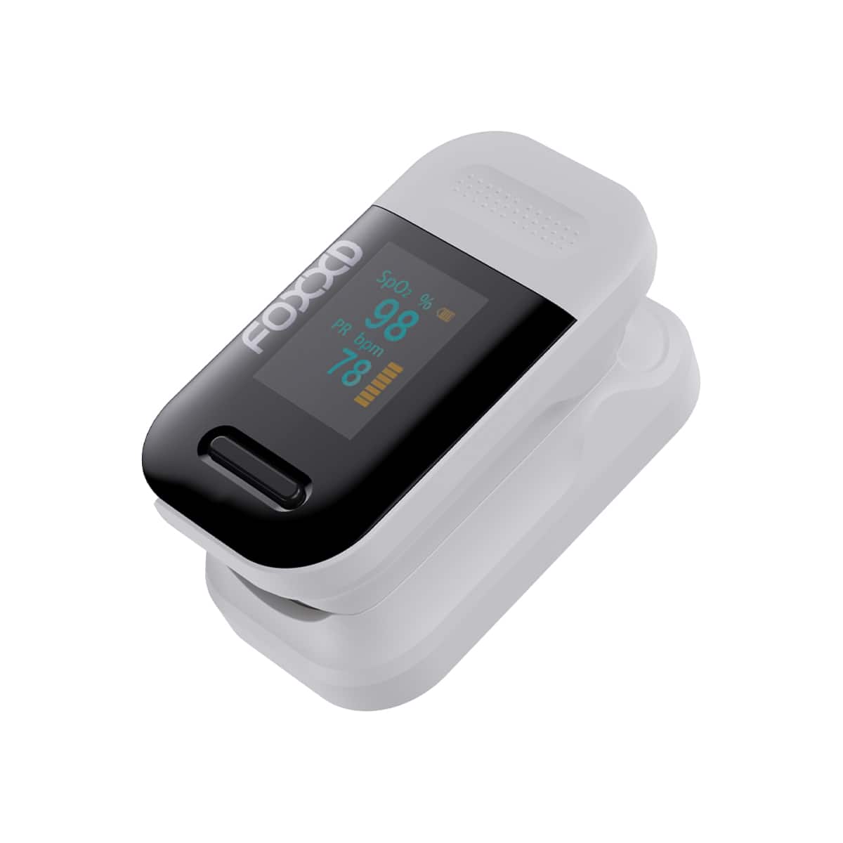 Foxxd - MB1 Finger Clip OLED Pulse Oximeter 8s Fast Read Portable for On-the-Go Health Tracking - White