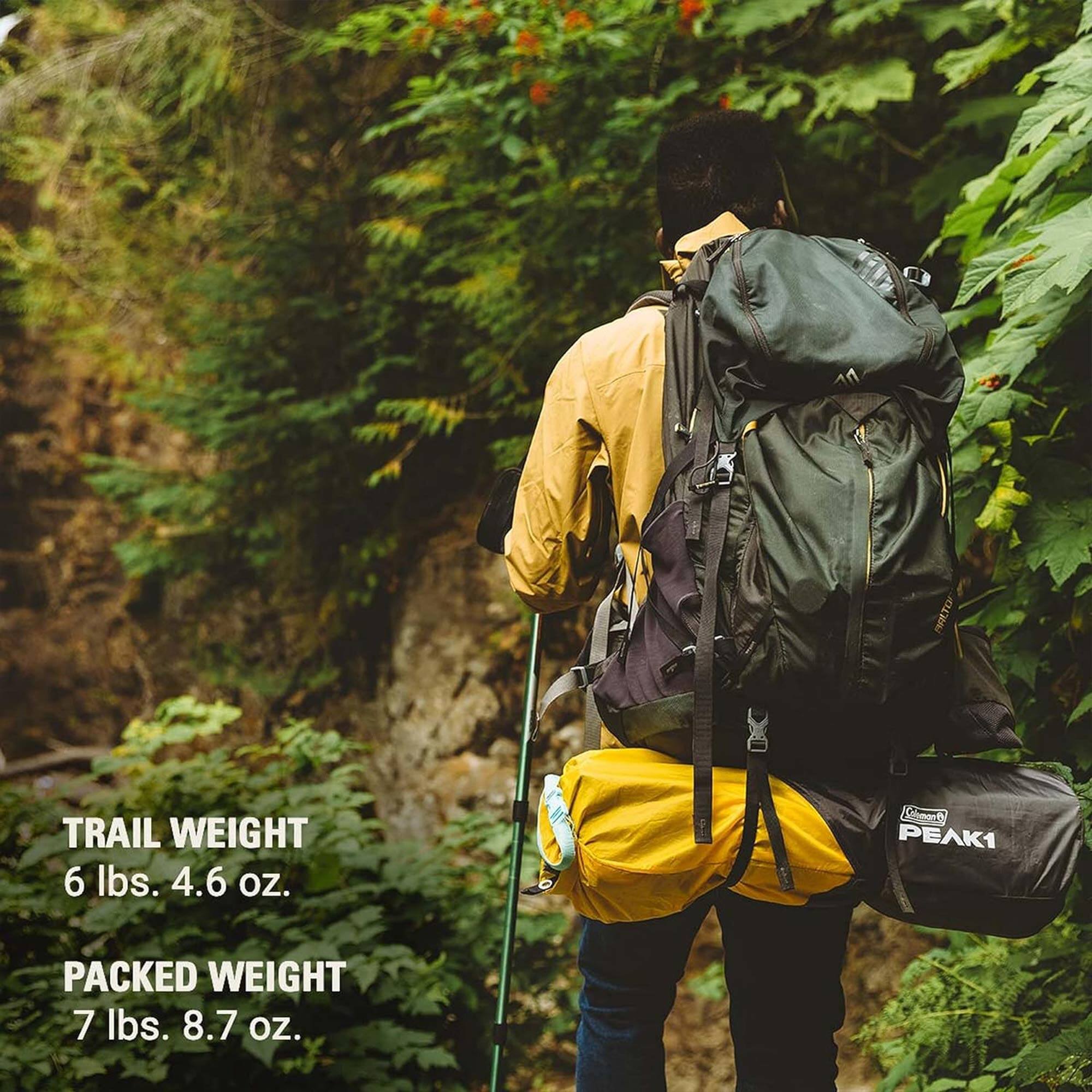 TRAIL WEIGHT  
6 lbs. 4.6 oz.  

PACKED WEIGHT  
7 lbs. 8.7 oz.