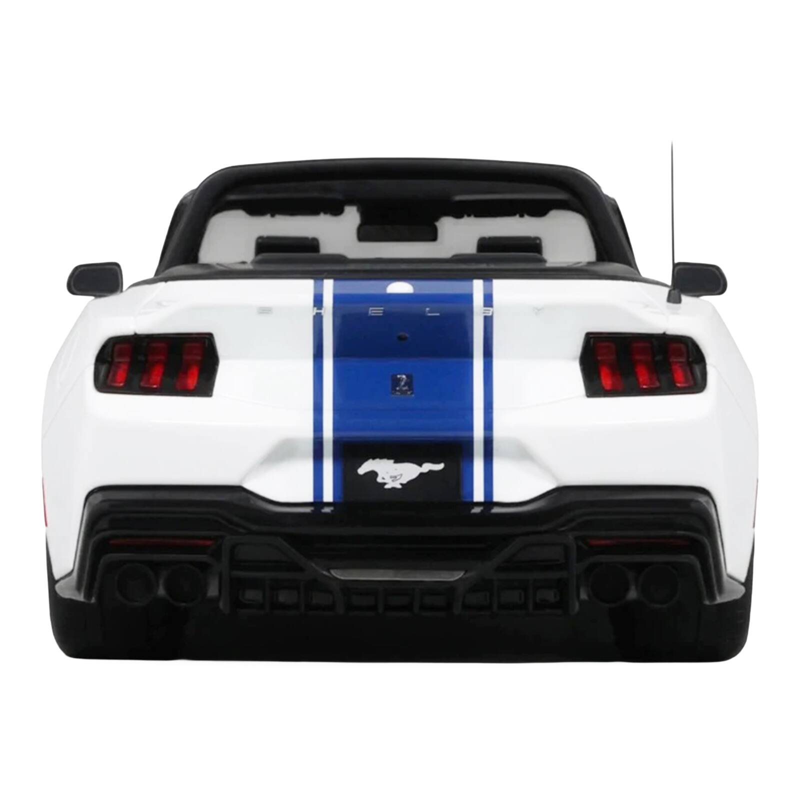 Alt View 6. GT Spirit - 2025 Shelby Mustang Supersnake Convertible White with Blue Stripes 1/18 Model Car by GT Spirit.