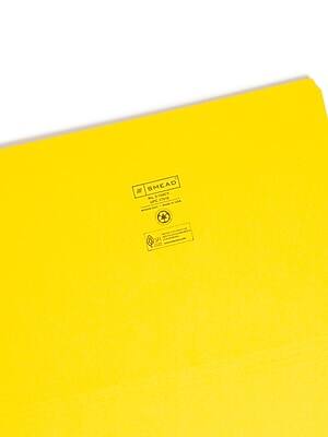 Alt View 2. Smead - Smead File Folder, Reinforced Straight-Cut Tab, Legal Size, Yellow, 100 per Box  (17910) - Manila.