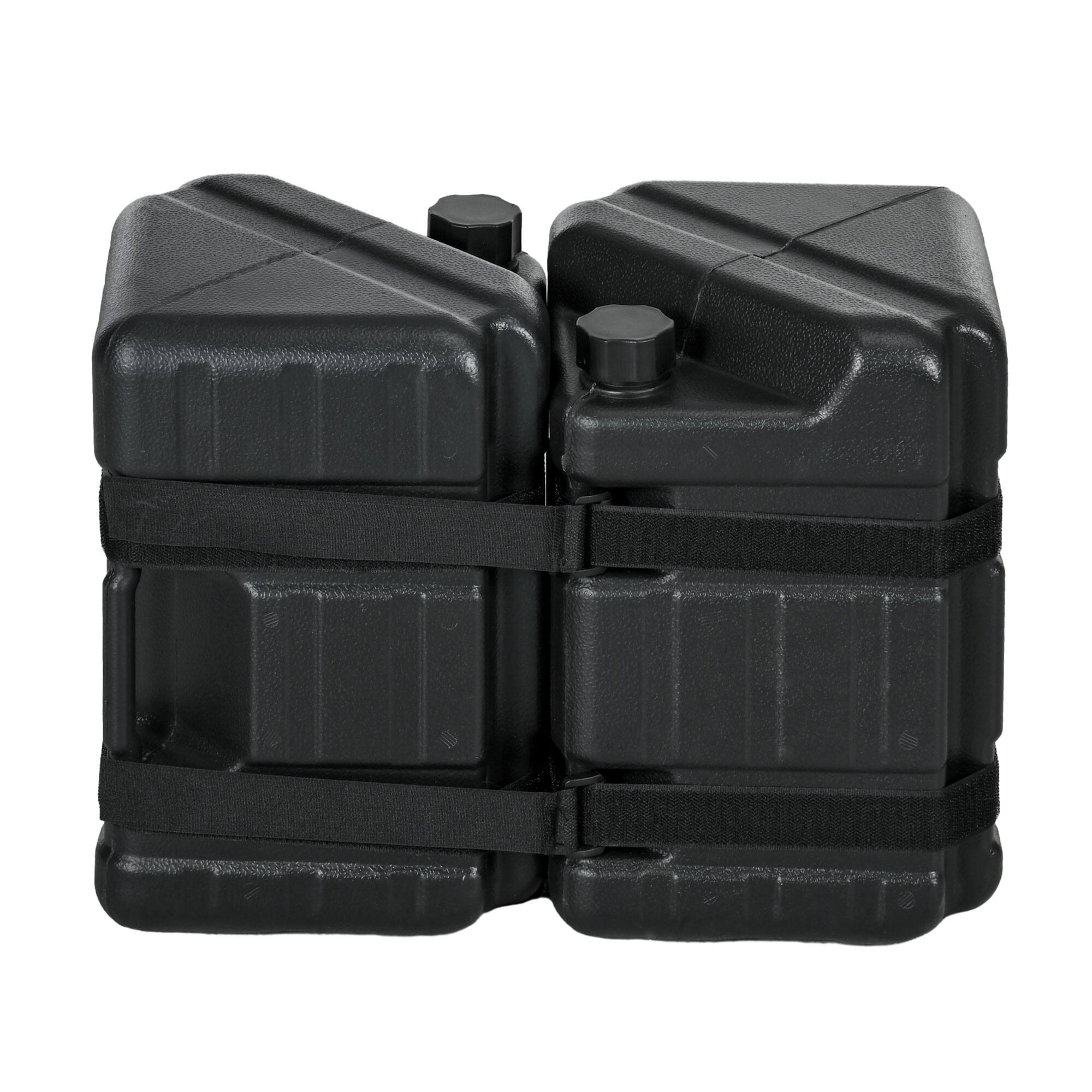 Alt View 8. Outsunny - Set of 4 Straight Leg Canopy Weights, HDPE Water or Sand Filled Tent Weights for Pop up Canopy - Black.