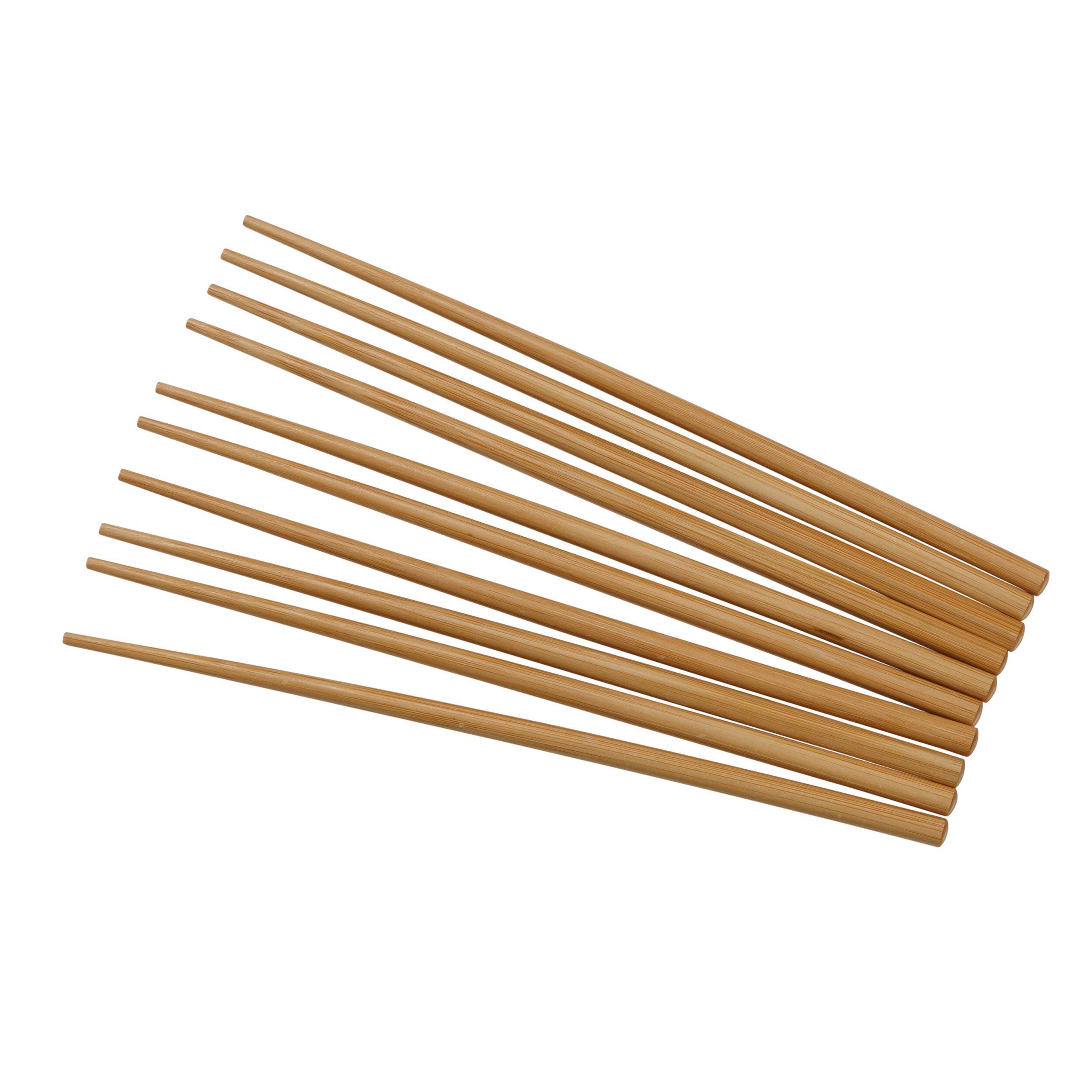 Front. Escali - Joyce Chen Reusable Burnished Bamboo Chopsticks Set, 5 Pair - Natural.
