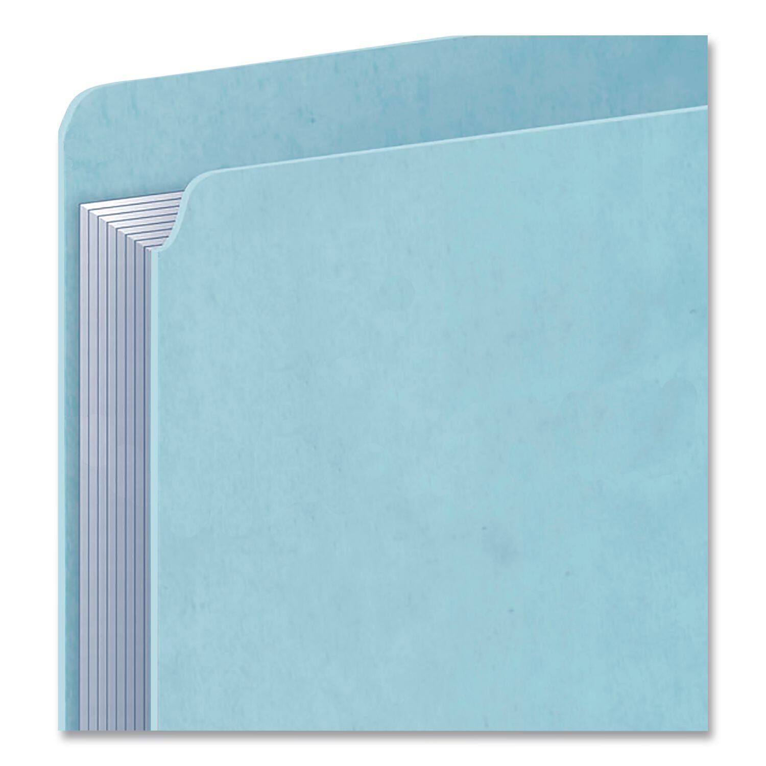 Left. Tops Business Forms - Pressboard Expanding File Folders, Straight Tabs, Legal Size, 1" Expansion, Blue, 25/Box.