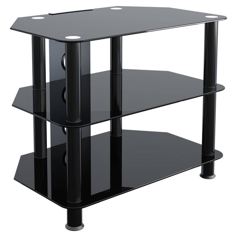 Angle. AVF - Steel TV Stand with Cable Management for up to 32" TVs - Black.
