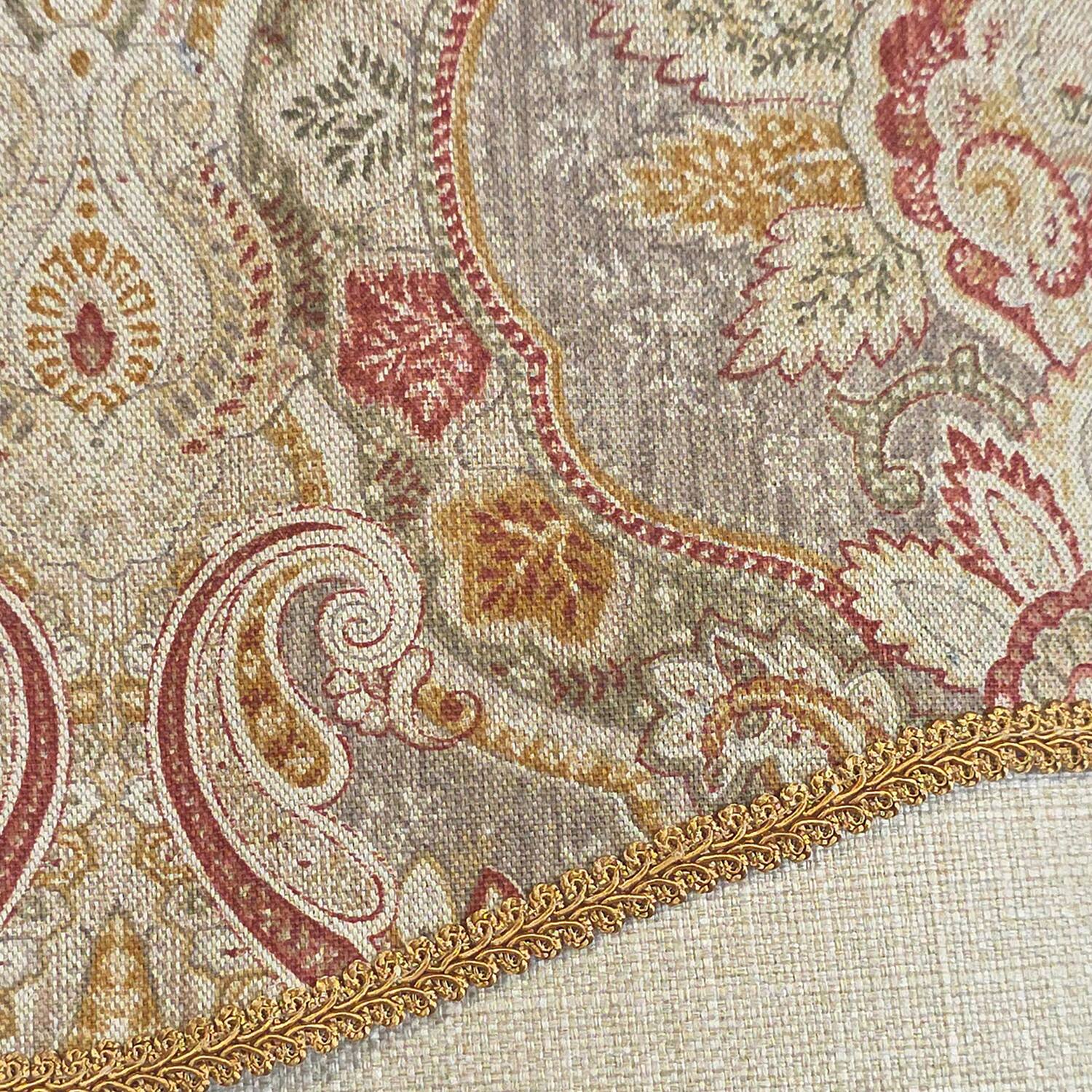 Alt View 1. RLF Home - RLF Home 100% Cotton Prague Trimmed Glory Lined Window Valance 50" x 17" Mauve - Mauve.